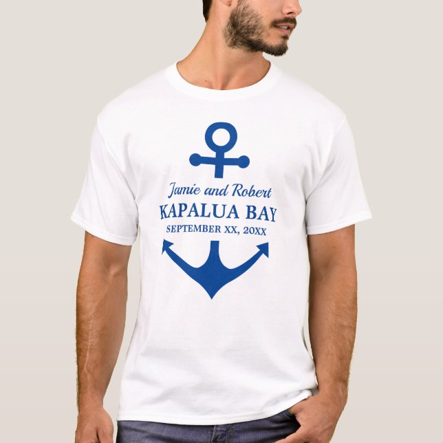 Camiseta Wedding na praia, pelo mar ou em um barco (Frente)