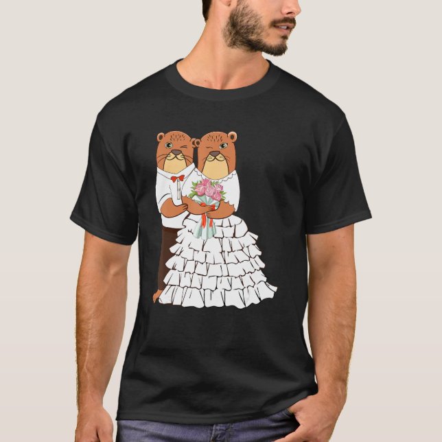 Camiseta Wedding Others Otter Animal Marine Biologist (Frente)