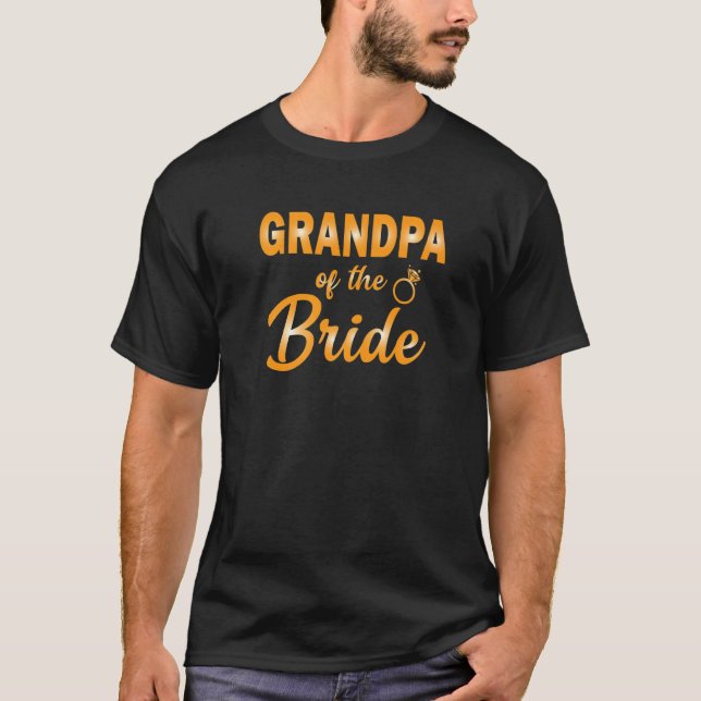 Camiseta Wedding Party  For Grandpa Of The Bride (Frente)