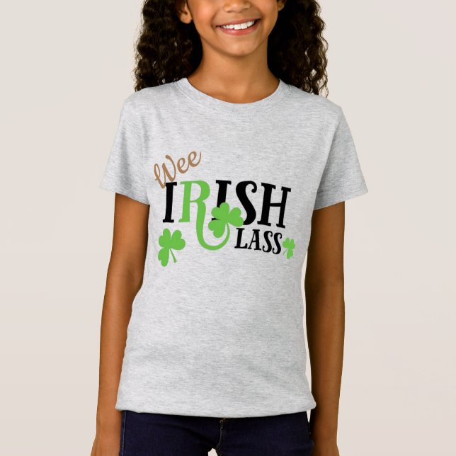 Camiseta Wee Irish Lass Kids Design (Frente)