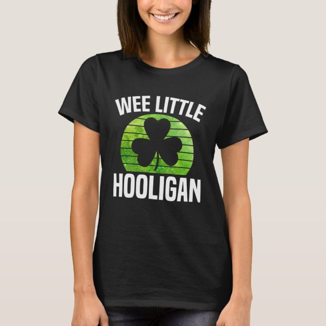 Camiseta Wee Little Hooligan Boy Kids Dia de São Patrício i (Frente)
