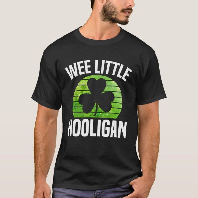 Camiseta Wee Little Hooligan Boy Kids Dia de São Patrício i (Frente)