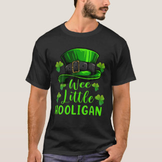Camiseta Wee Little Hooligan Dia de São Patrício Lucky Clov