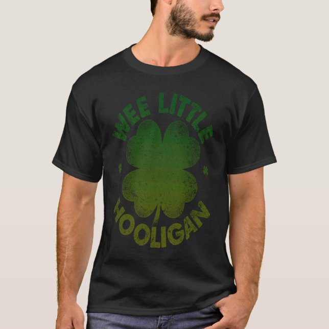 Camiseta Wee Little Hooligan   St Patrick's Day Shamrock (Frente)