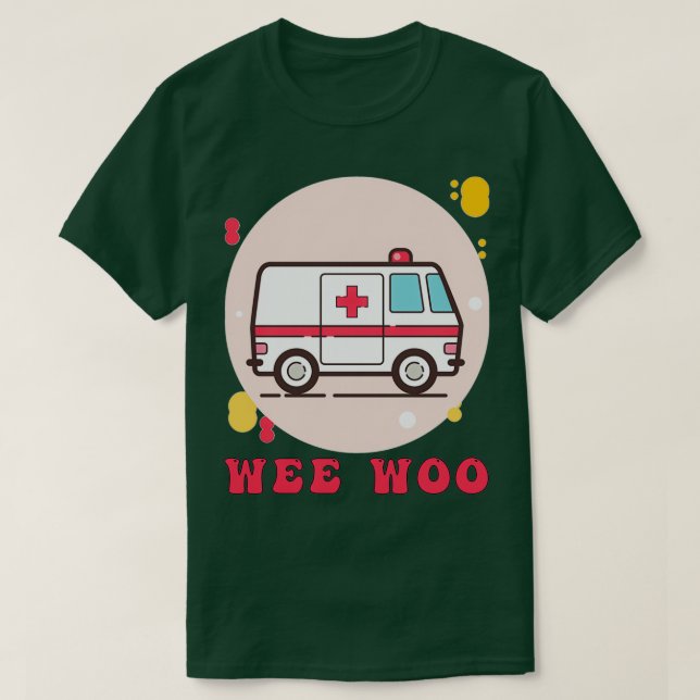 Camiseta Wee Woo First Responder Ambulance Classic TSirt (Frente do Design)