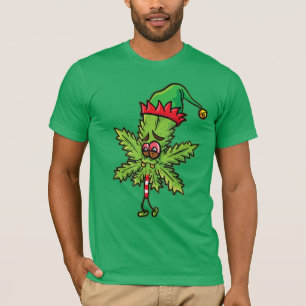 Camiseta Weed Christmas Elf T-Shirt