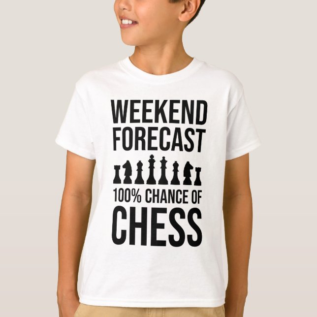 Camiseta Weekend Forecast - 100% Chance of Chess (Frente)