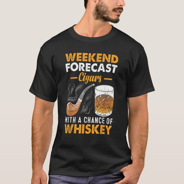 Camiseta Weekend Forecast Cigars Whiskey (Frente)