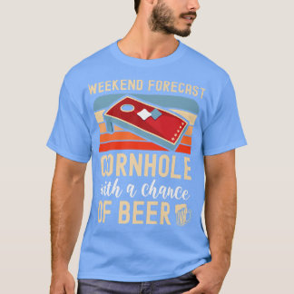Camiseta Weekend Forecast Cornhole With Chance of Beer Funn