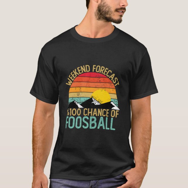 Camiseta Weekend Forecast Foosball Foosball (Frente)