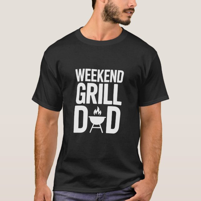 Camiseta Weekend Grill Dad Funny BBQ (Frente)