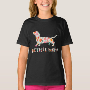 Camiseta Weenie Mama Dachshund floral