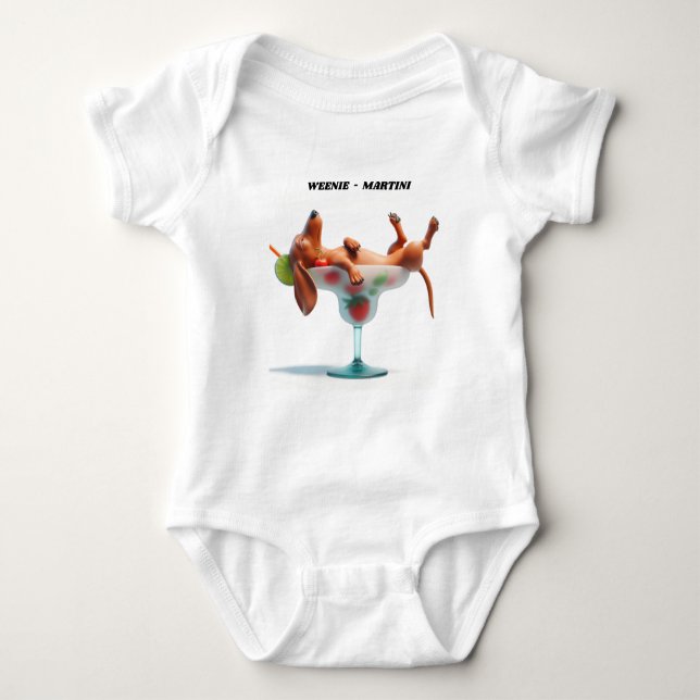 CAMISETA WEENIE MARTINI DACHSHUND (Frente)