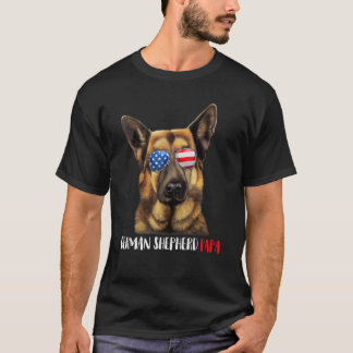 Camiseta Weenie Papa German shepherd Pai Cachorro alemão Sh