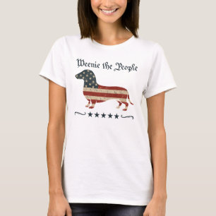 Camiseta Weenie The Pessoas Dachshund 4 De Julho