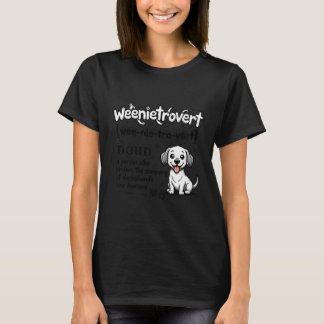 Camiseta Weenietrovert Engraçado Introvertido Dachshund Ama