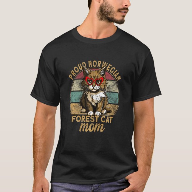 Camiseta Wegie Outfit NFC Mãe Proprietário Cat Mãe Noruegue (Frente)