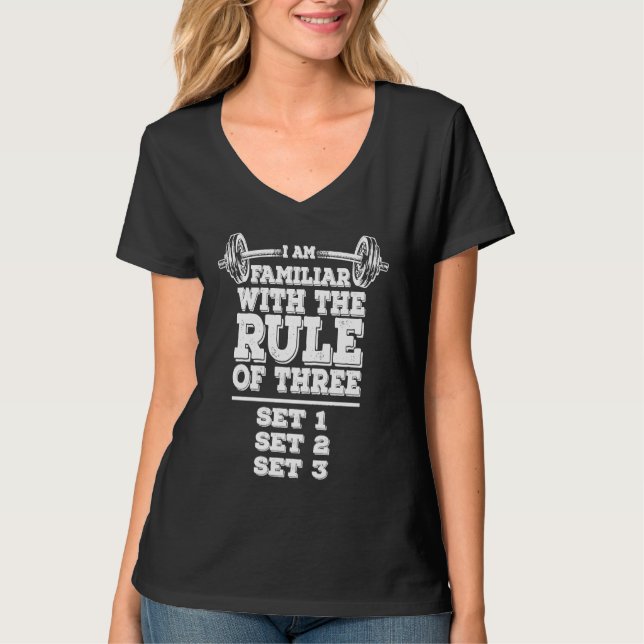 Camiseta Weightlifting Math Rule Of Three  Workout Training (Frente)