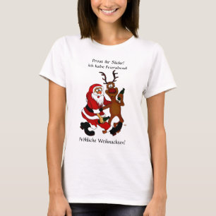 Camiseta Weihnachtsmann mit Elch