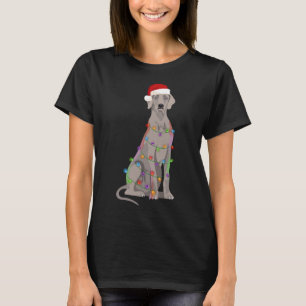 Camiseta Weimaraner Christmas Lights Xmas Dog Lover