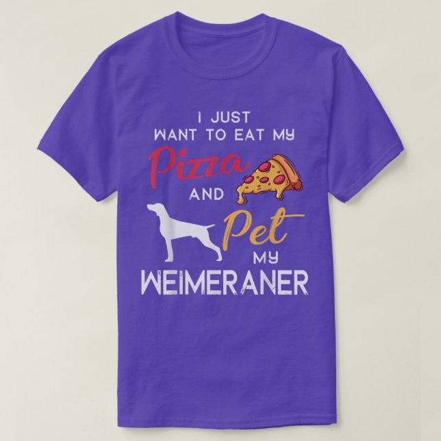 Camiseta Weimaraner Dog Pizza Lover Owner Christmas Birthda (Frente do Design)