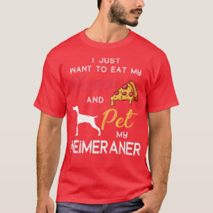 Camiseta Weimaraner Dog Pizza Proprietária de Natal Birthda