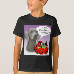 Camiseta Weimaraner Halloween Candy