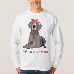 Camiseta Weimaraner Mãe Bandana Womens Weimaraner Cão