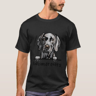 Camiseta Weimaraner Oferece Impressão de Decoração