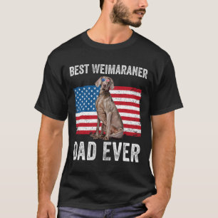 Camiseta Weimaraner Pai Americano Flag Dog Proprietário 4º 