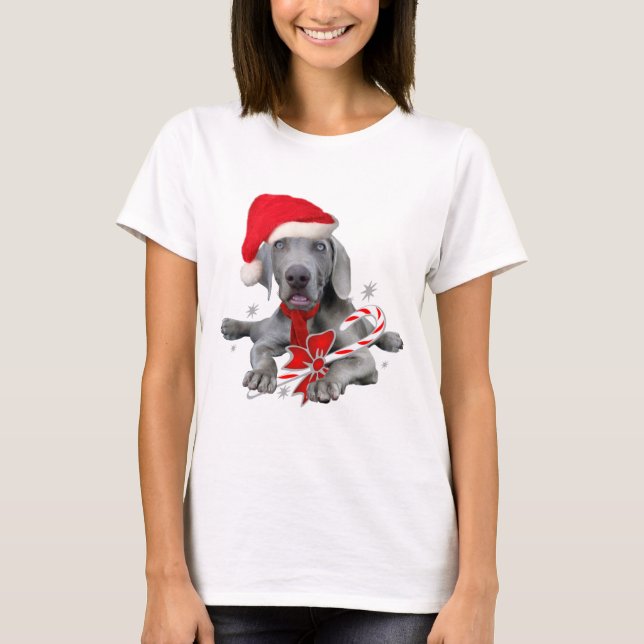 Camiseta Weimaraner Papais noeis (Frente)