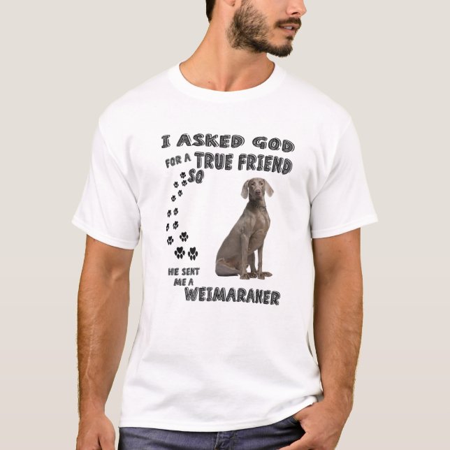 Camiseta Weimaraner Quote Mom Weim Dad Costume, Cute Grey H (Frente)