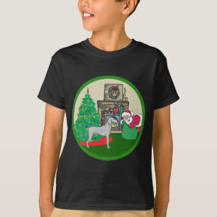 Camiseta weimaraner Santa