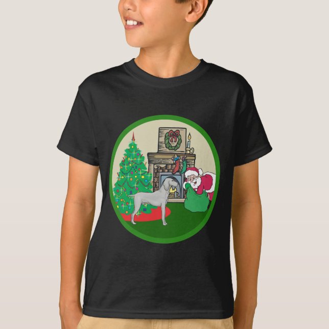 Camiseta weimaraner Santa (Frente)