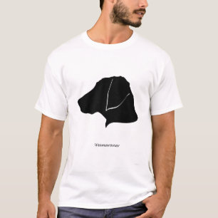 Camiseta Weimaraner - silhueta preta
