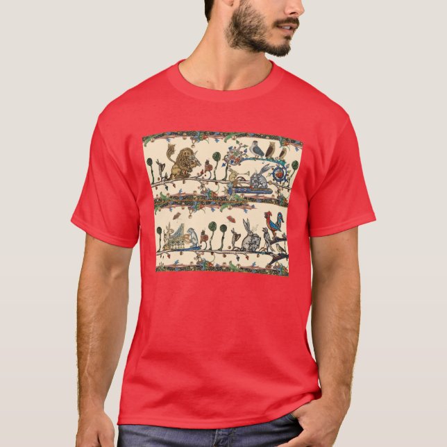 Camiseta WEIRD MEDIEVAL BESTIARY MAKING MUSIC Violinist Lio (Frente)
