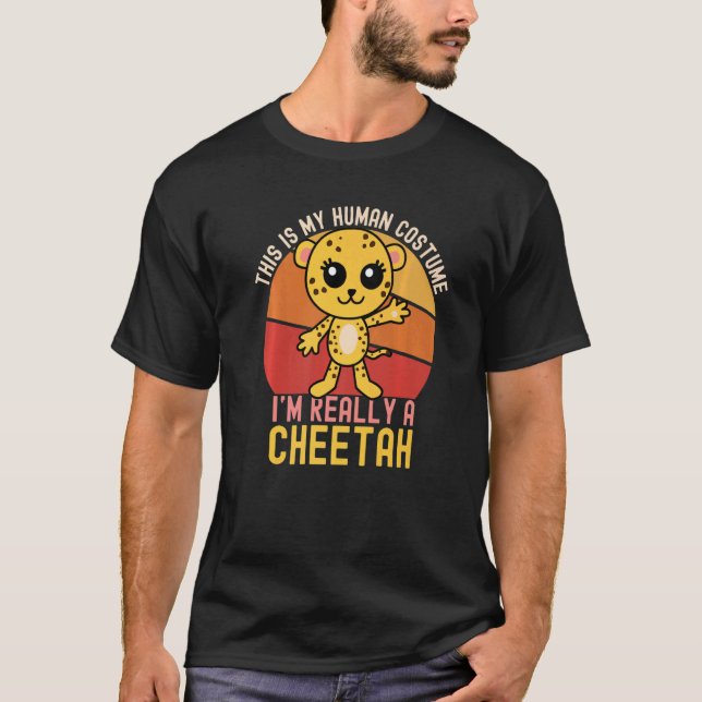 Camiseta Weird This is My Human Costume I'm Really A Cheeta (Frente)