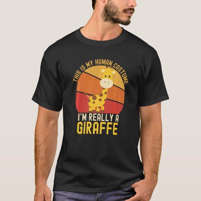 Camiseta Weird This is My Human Costume I'm Really A Giraff (Frente)