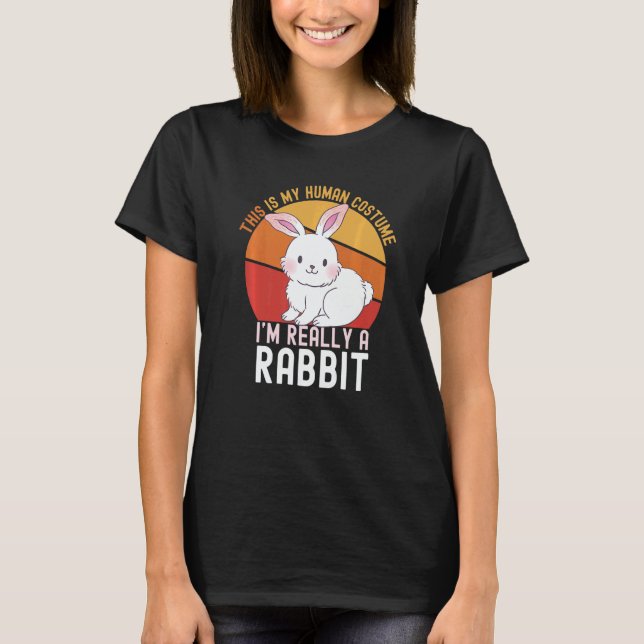 Camiseta Weird This is My Human Costume I'm Really A Rabbi  (Frente)