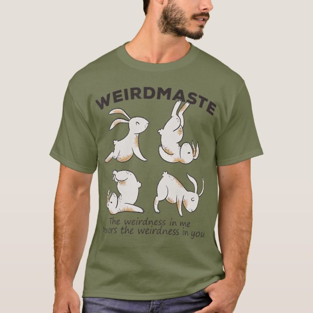 Camiseta Weirdmaste Definição Coelhinhos Coelhos Engraçados (Frente)