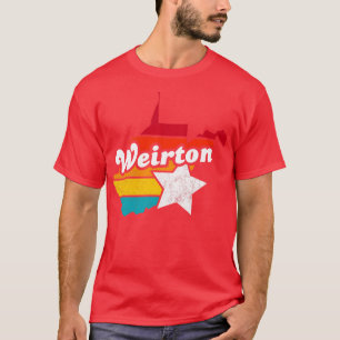 Camiseta Weirton West Virginia Vintage afligida Souvenir