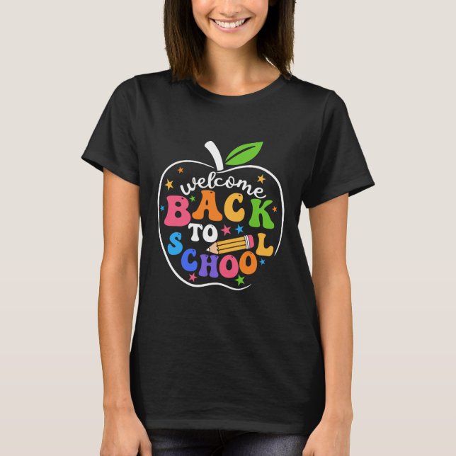 Camiseta Welcome Back I'm Glad You're Here Back To School T (Frente)
