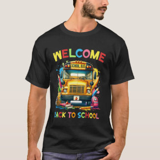 Camiseta Welcome Back School Bus Driver Pencil First Days E