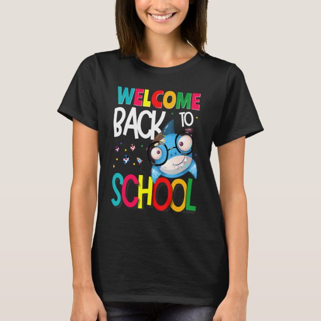 Camiseta Welcome Back to School First Day of School Teacher (Frente)
