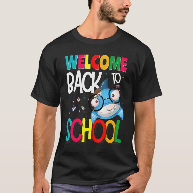 Camiseta Welcome Back to School First Day of School Teacher (Frente)