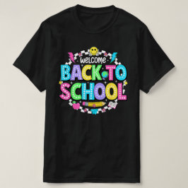 Camiseta Welcome Back to School – Neon Retro Teacher Tee