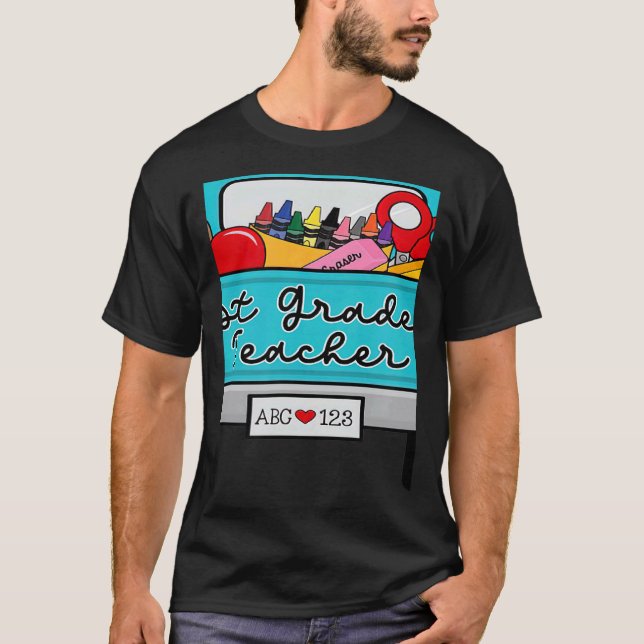 Camiseta Welcome Back to School With Truck 1st Grade Teache (Frente)