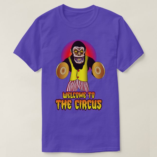 Camiseta Welcome to the Circus Cymbal Monkey  (Frente do Design)