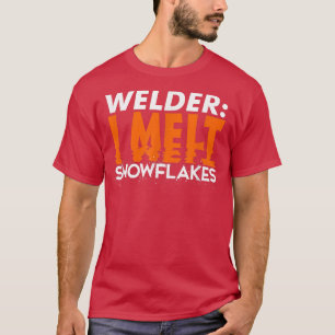 Camiseta Weld Pipeliner Welder Pipeline Worker Snowflakes F