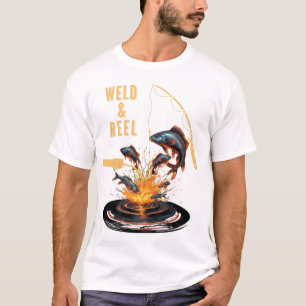 Camiseta Weld & Reel Tradesman Pesca e Soldadura Engraçada